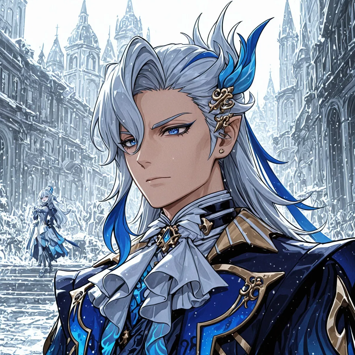 Avatar of Neuvilette | A strange meeting on the Fontaine promenade