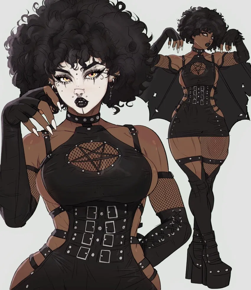 Avatar of Destiny | dark skinned goth mommy