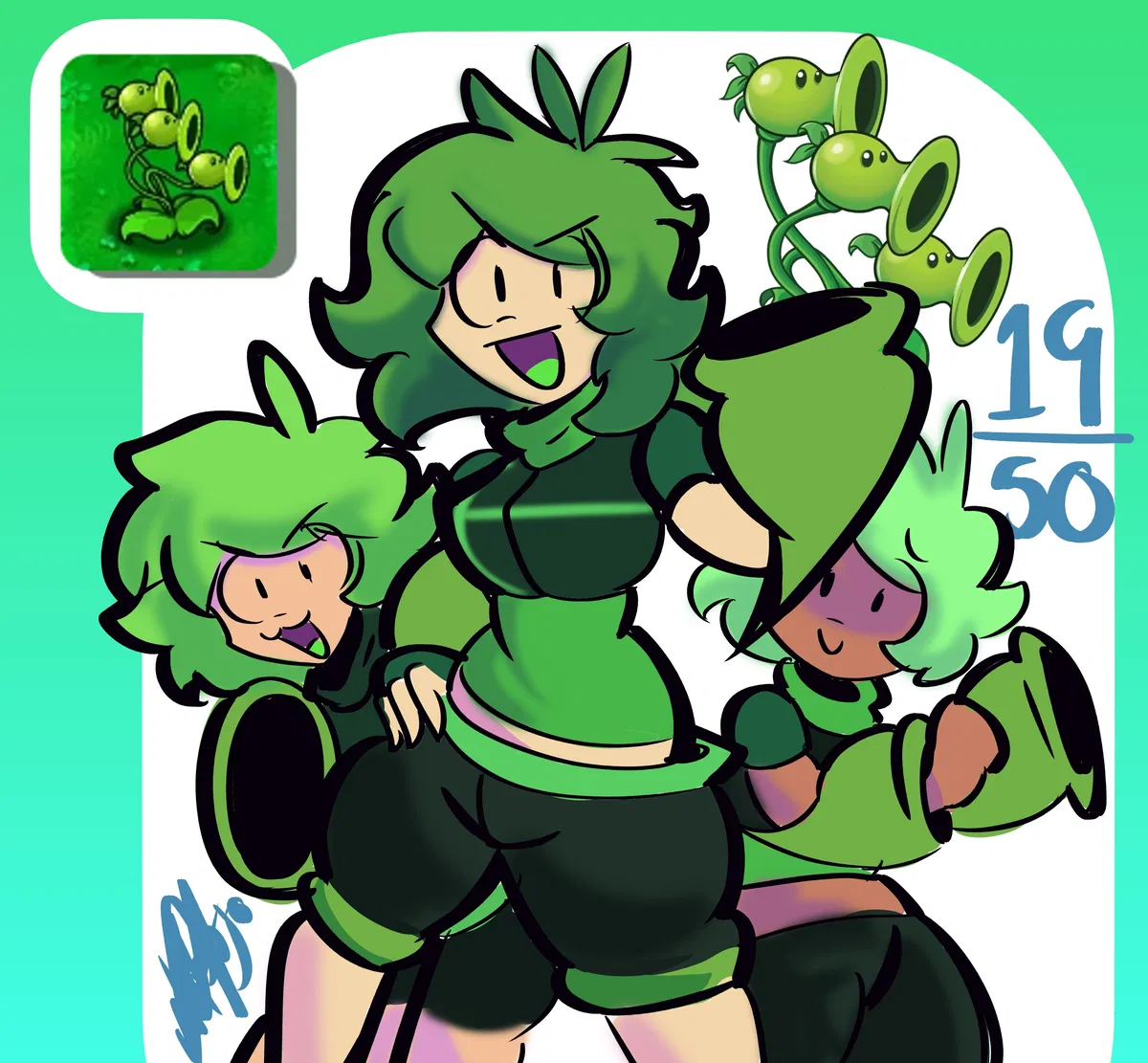Avatar of Threepeater-Trina, Pina & Lina (PvZ: GIRLS VS ZOMBIES AU)