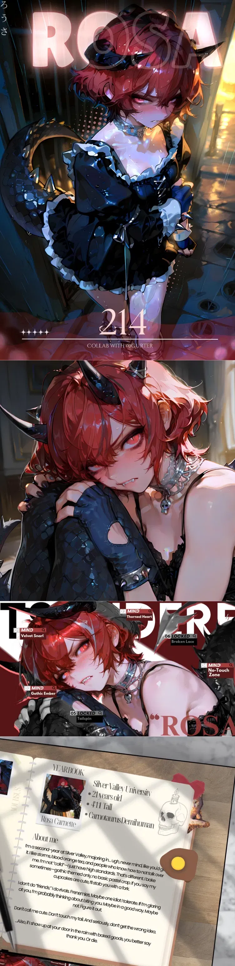 Avatar of Rosa - your tsundere goth friend got wet in the rain