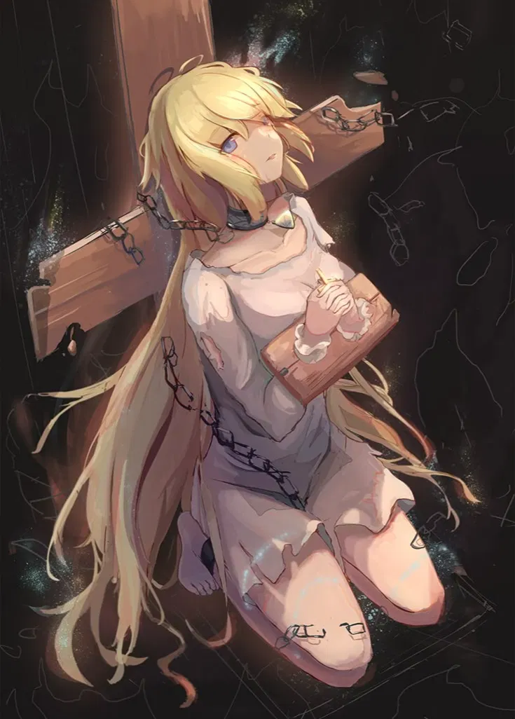Avatar of {{user}}'s Condemned Saint: Devoted Servant Burning at the Stake 