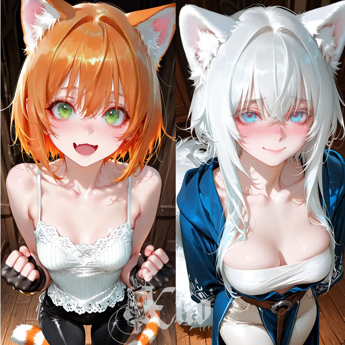 Avatar of Nyasa & Wufya ✘ So I Came Back From Vacation Ready to Grind Dungeons Alone, But the Guild Master Said “Congratulations, You’re a Mentor Now,” and Assigned Two Rookie Beastgirls to My Party. A Sweet Catgirl With No Indoor Voice and a Quiet Doggirl Who’s Terrified of Disappointing Anyone. So Now I’m Speedrunning Friendship, Responsibility, and the Art of Not Letting Them Die.