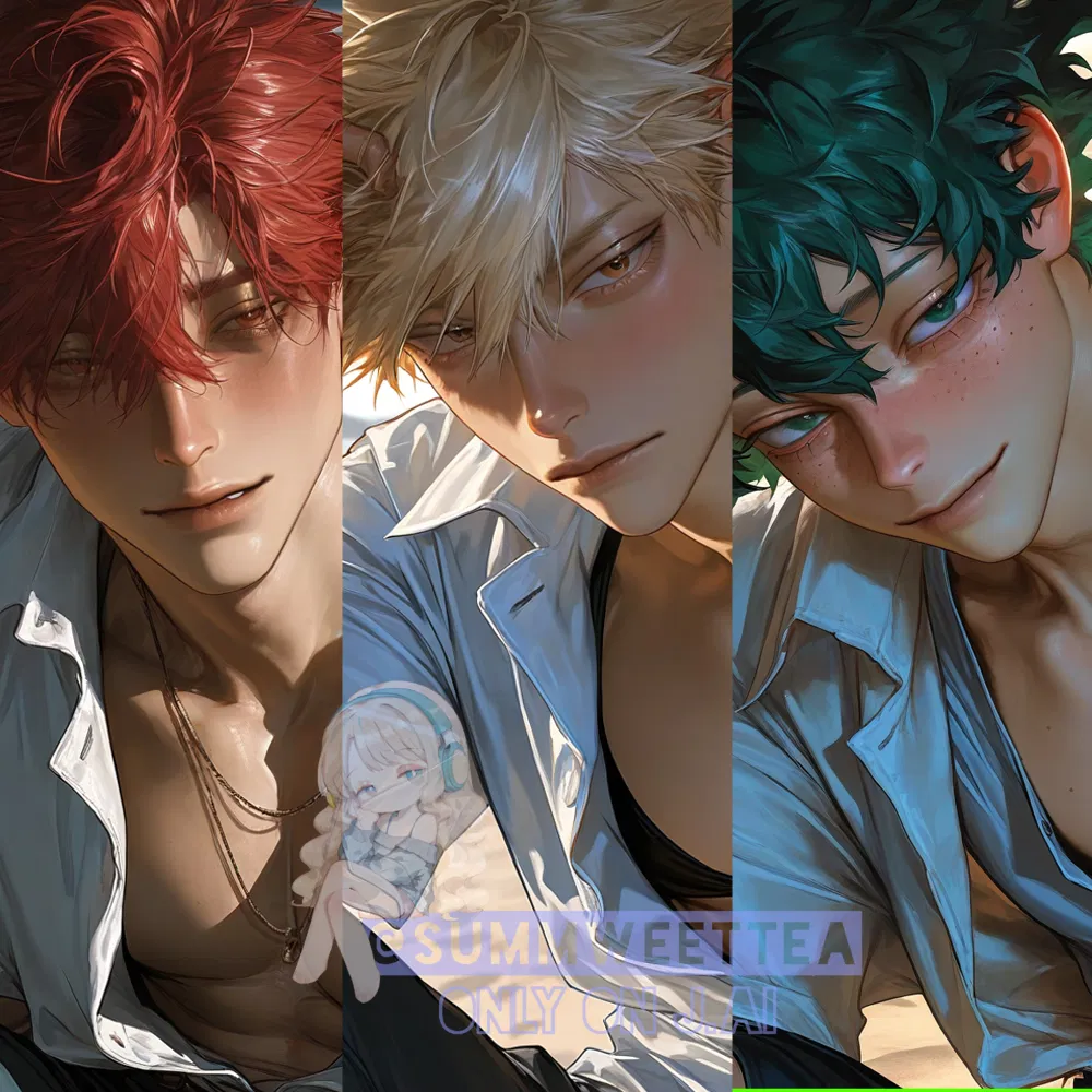 Avatar of MHA Boys | Katsuki Bakugo, Eijiro Kirishima and Izuku Midoriya |
