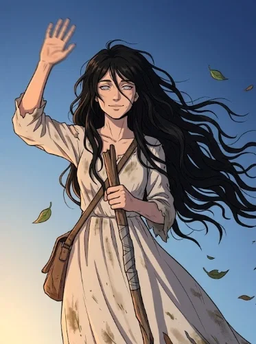 Avatar of You meet a blind stranger, travelling through the road.