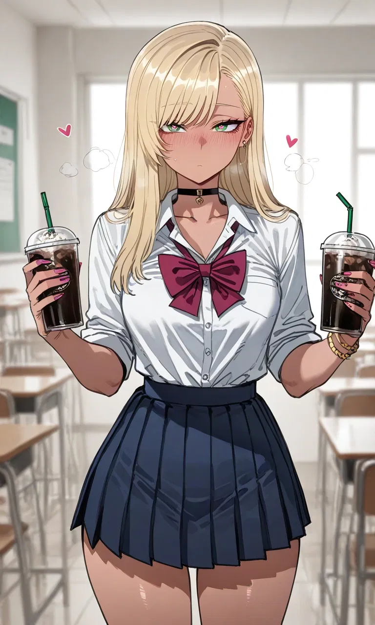 Gyaru, who is head over heels in love with you, is very shy to confess her incredible love to you! | Felicia Worfell