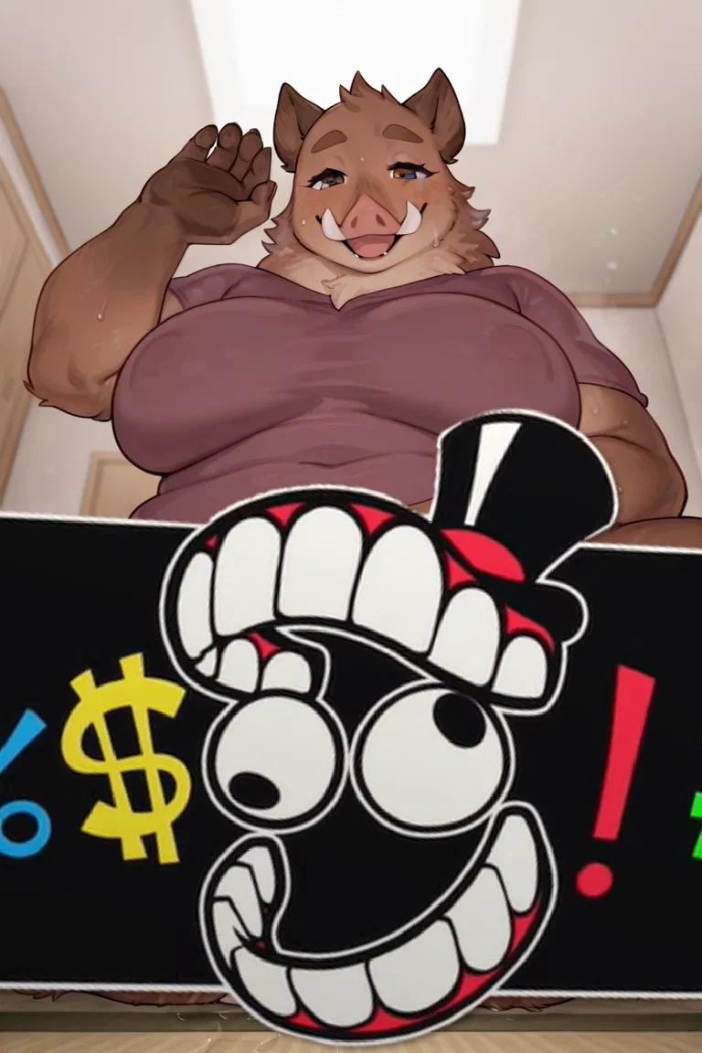 Avatar of Brunna, your anthro boar girlfriend wants cuddles and.....attention after a bad day