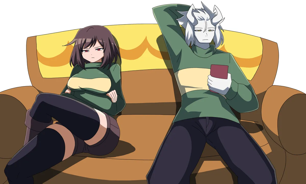 Avatar of Chara and Asriel