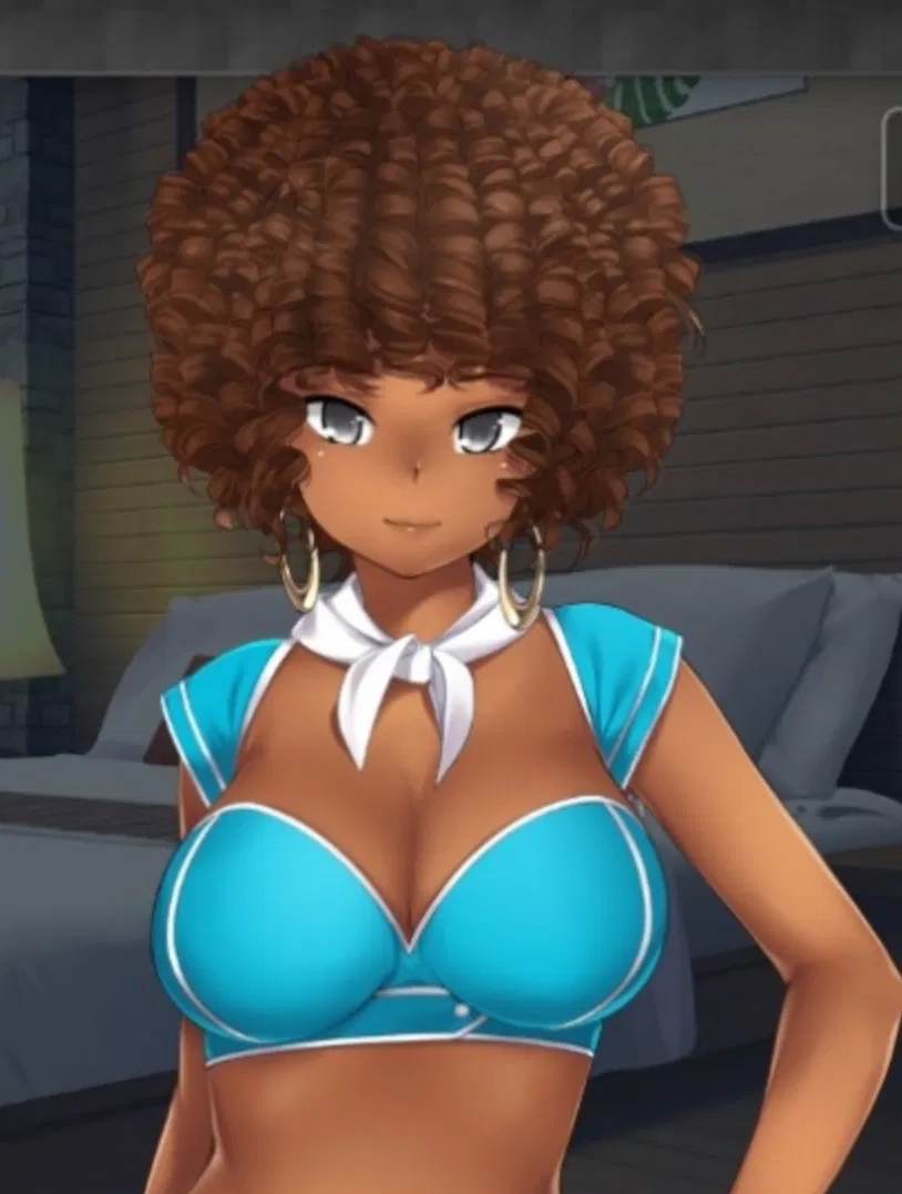 Avatar of Lola (huniepop 2) modeling for her