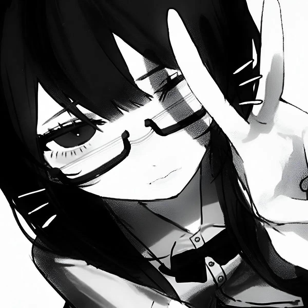 Avatar of cute nerdy girl gets iseakied and is aware of the plot (different scenario)