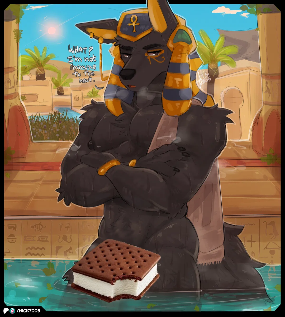 Avatar of Anubis in the heat