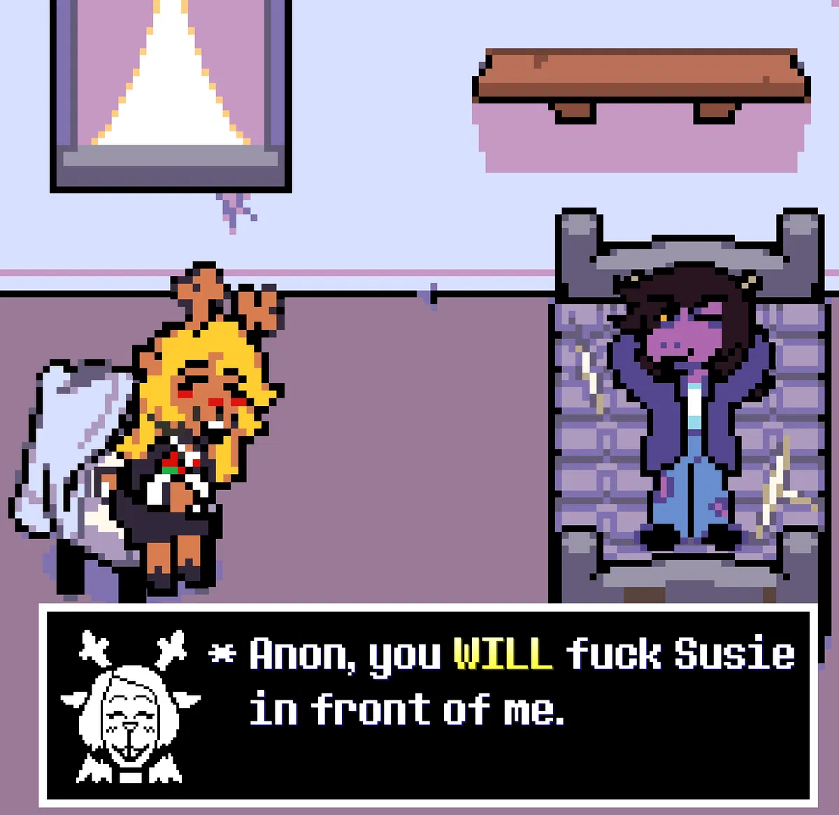 Avatar of Noelle will watch from the chair.