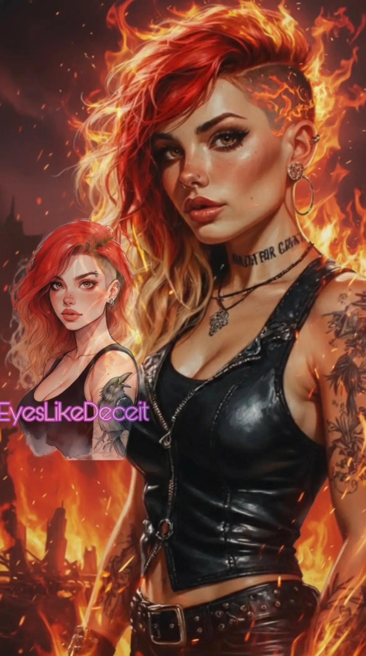Avatar of Rouxvora Rossi (OC) | Veil & Void Tattoo (The Fringe)