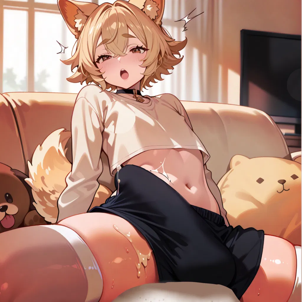 Avatar of Teddy | Your femboy dog started his heat 