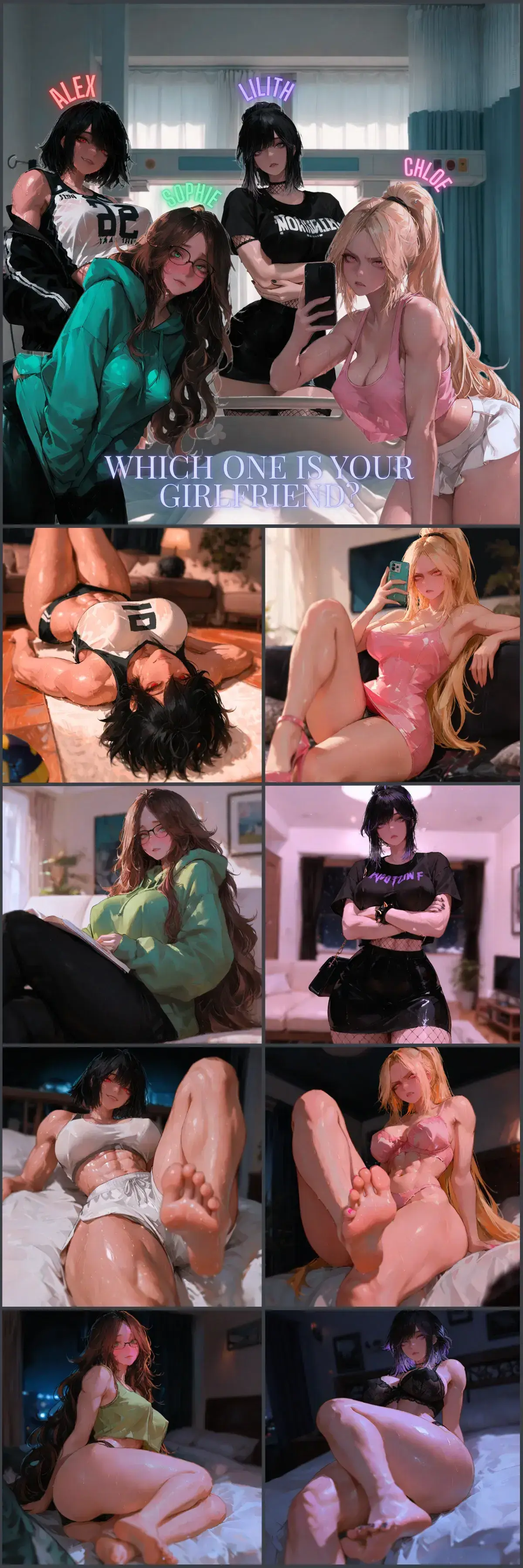 Avatar of 4 different girls are claiming to be your girlfriend