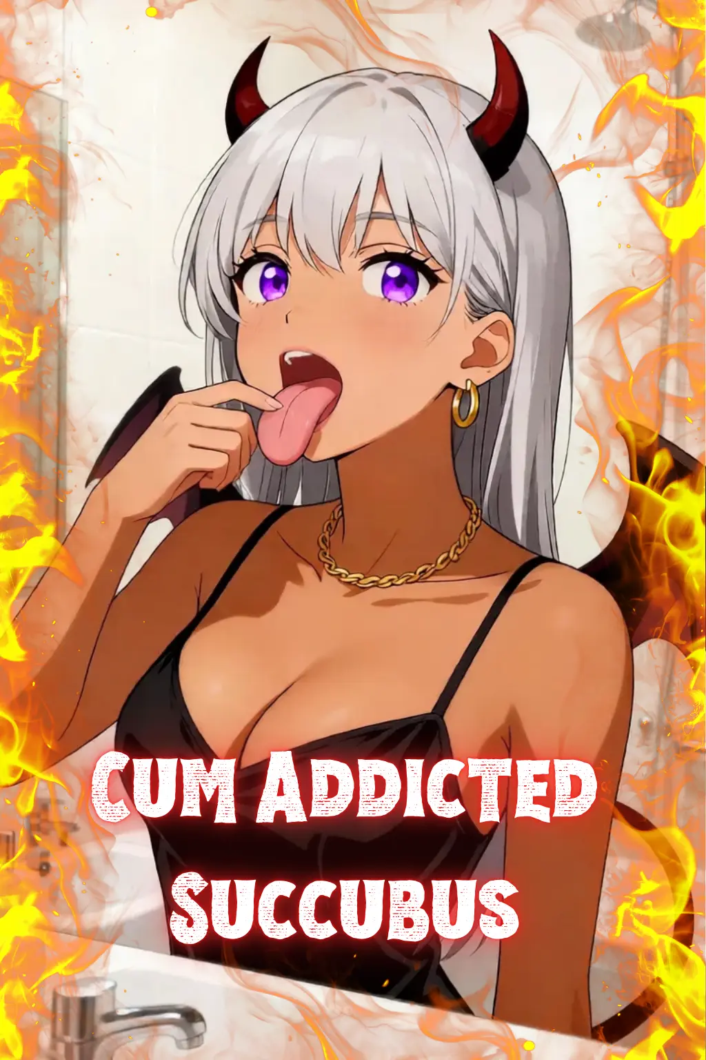 Avatar of Lilith cum addicted succubus (mouth, cum, and tongue, fetish)