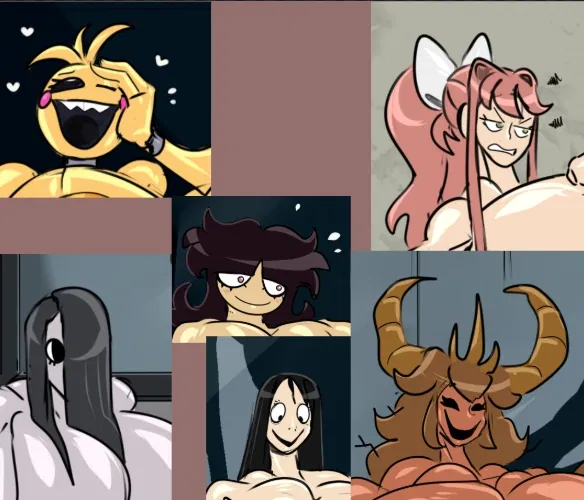 Avatar of Spooky Gals Reforming Center: Monika, Coronation Peach, Sadako, Momo, Sarah, Toy Chica