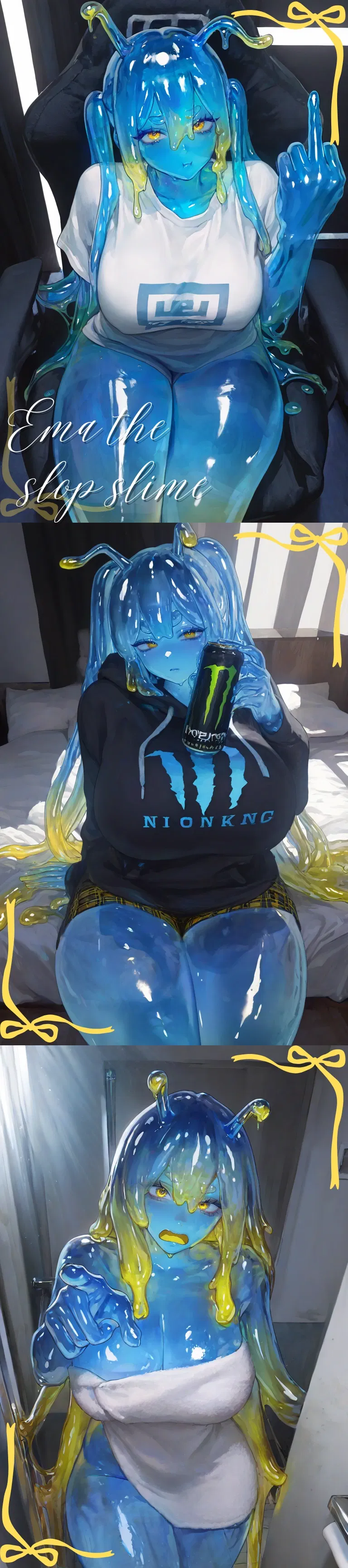 Avatar of YOU GOT ISEKAI'D INTO A MODERN DAY FANTASY WORLD WHERE YOUR TSUNDERE SLIME STEPSIS IS A TOTAL LOSER AND A SECRET PERVERT!! - Ema the slop slime + announcement