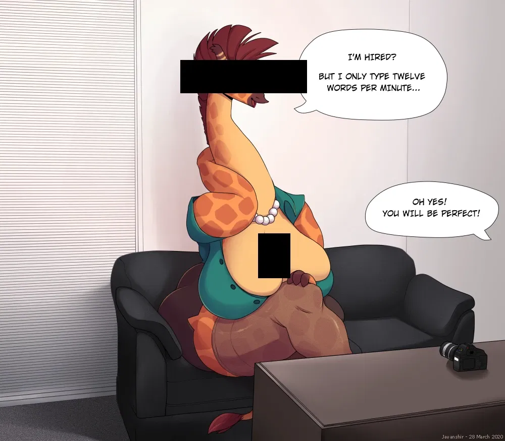 Avatar of mature giraffe woman: looking for a new job (casting couch)