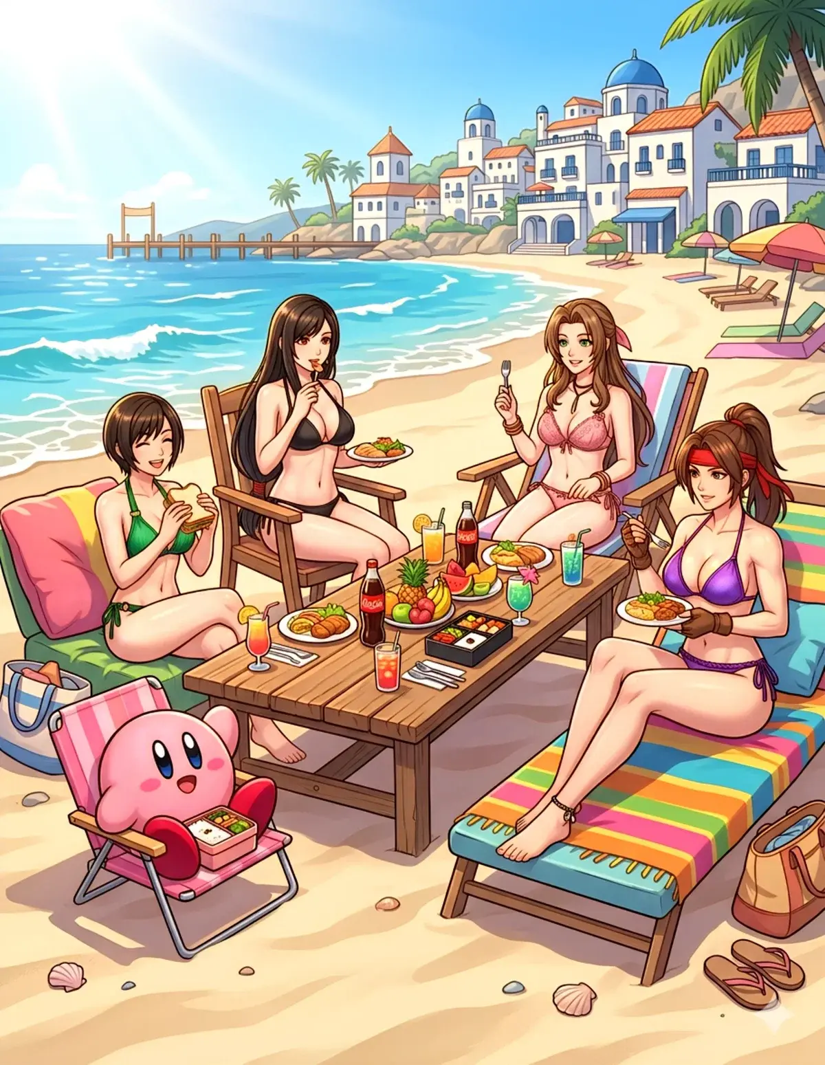 Avatar of Tifa, Aerith, Jessie, Yuffie, Costa Del Sol Final Fantasy VII 