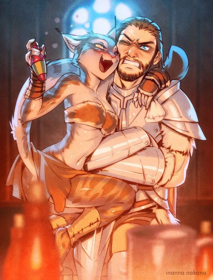 Avatar of Bjorn and Jo'lene | A Nord and a Khajiit.