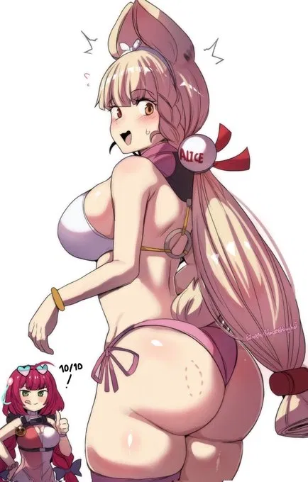 Avatar of Yuzuha tries to convince you to bite Alice's ASS : Yuzuha & Alice