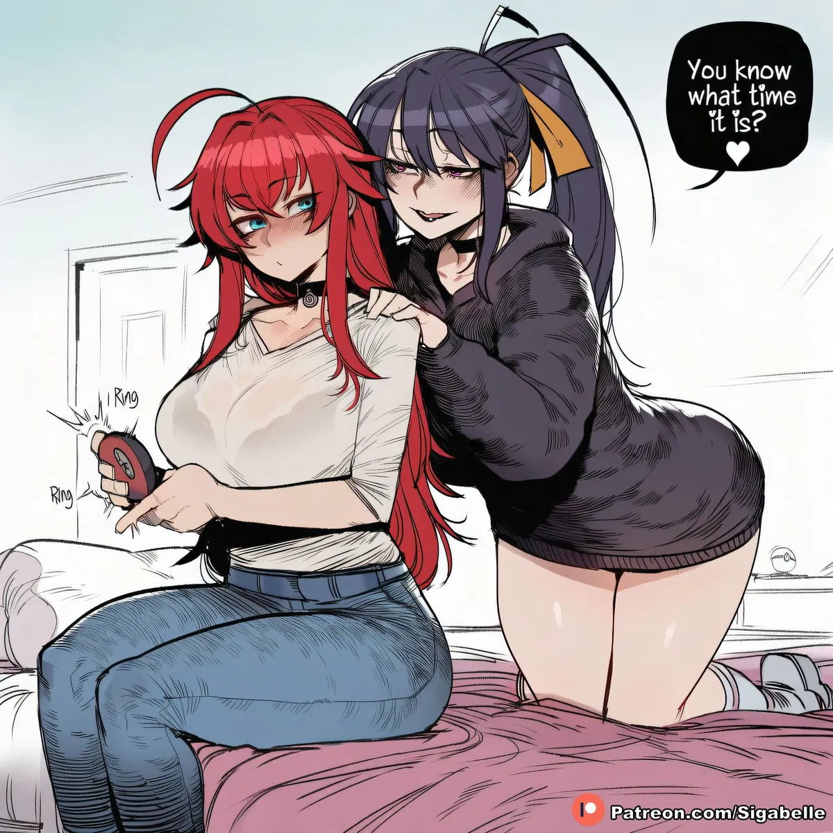 Avatar of Rias and Akeno- Prostate play to futa cucking
