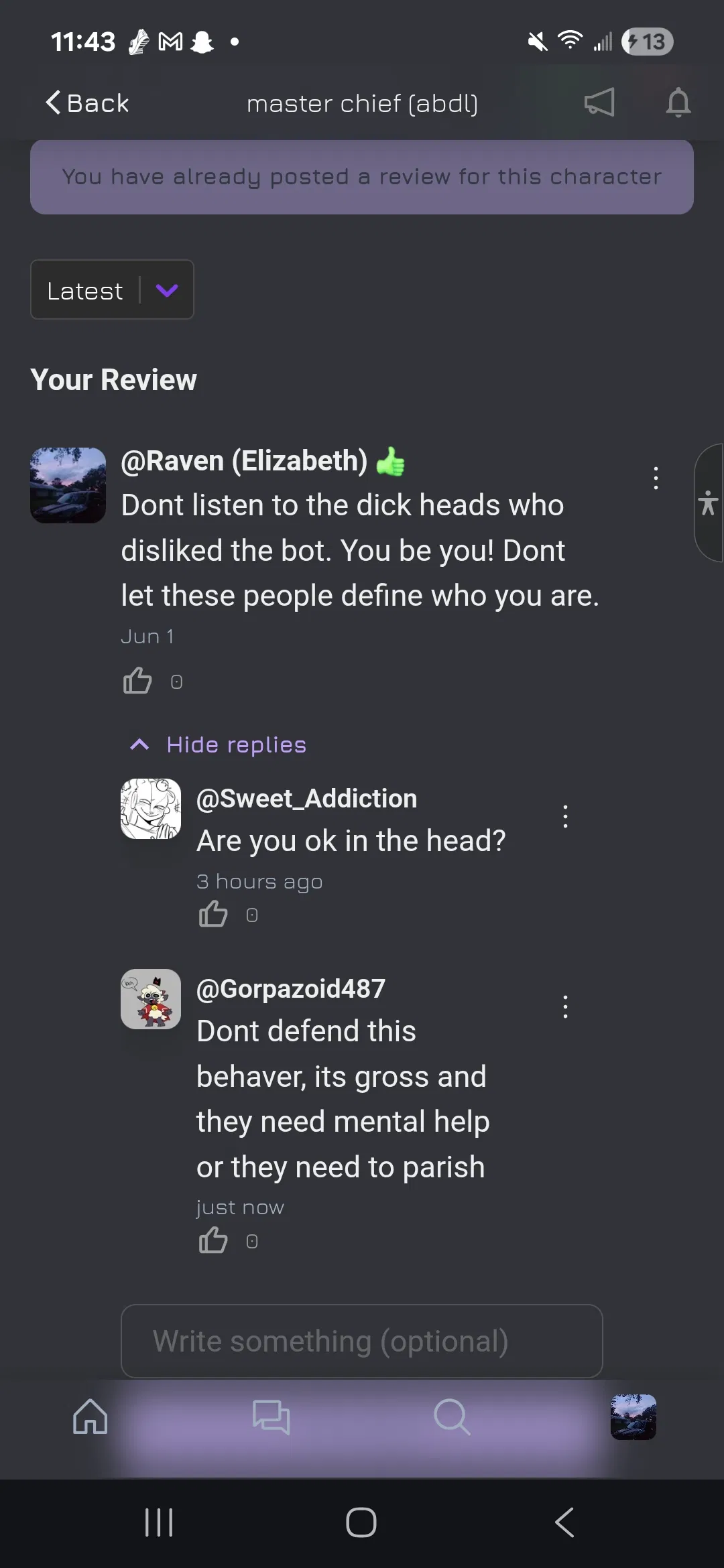 Avatar of Something I's like to share with people who hated on the master chief abdl bot