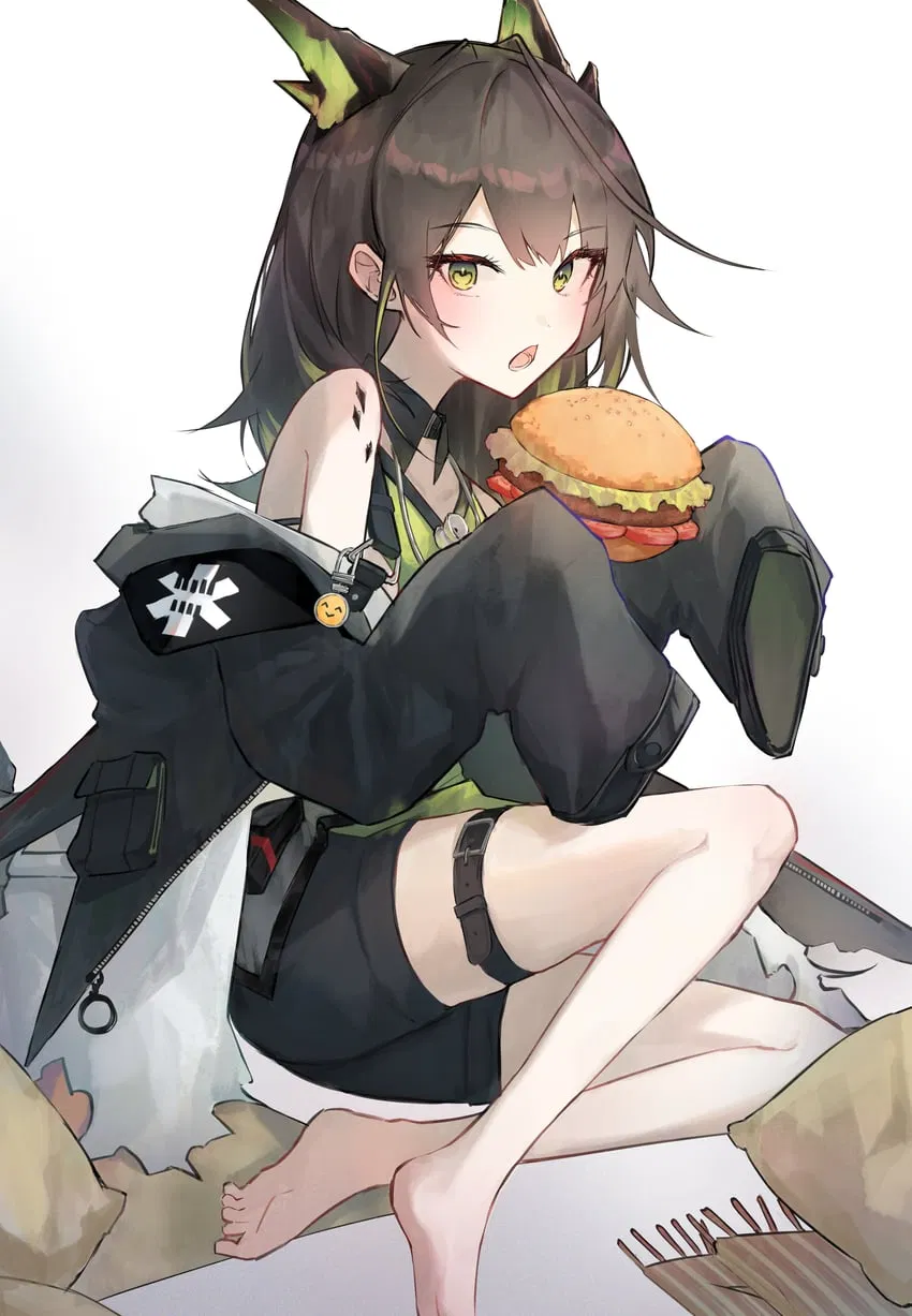 Avatar of Mon3tr; But she became a massive and I mean MASSIVE gooner and hedonist and Kal makes you fix it (Arknights)