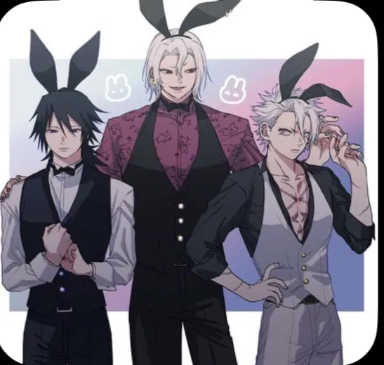 Avatar of Uzui, Sanemi, Giyuu bartenders in rabbit suits