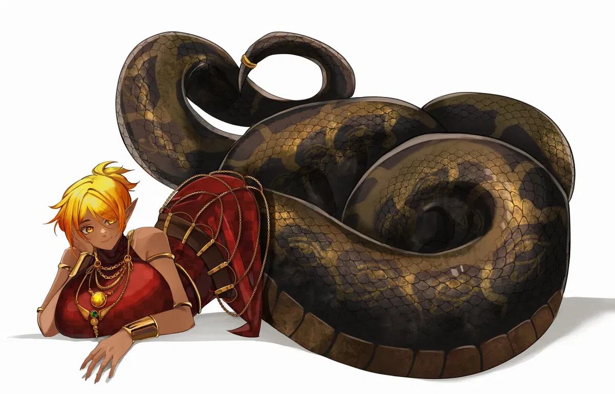 Avatar of its heavy raining outside and your Lamia friend is concerned that you slip and get hurt so she insist you wait