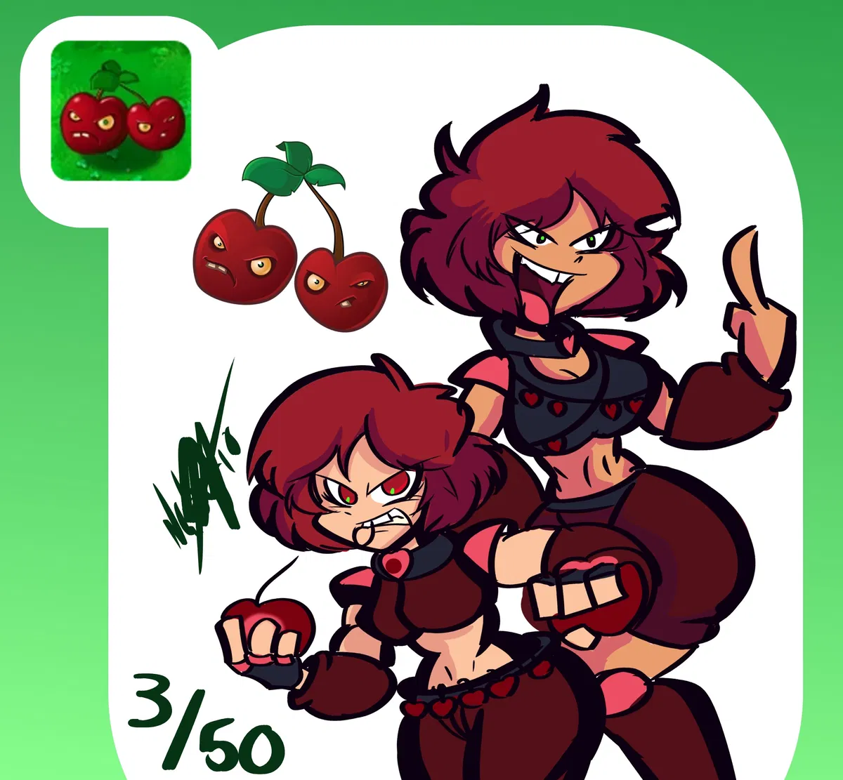 Avatar of Cherry & Blaze-Cherry-Bomb ( PvZ: GIRLS VS ZOMBIES AU)
