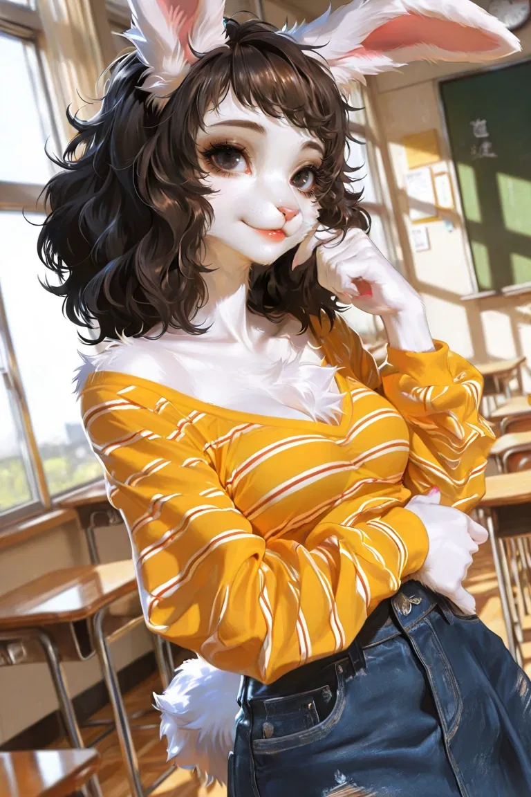 Avatar of You were bored one day so you called a maid service, but what came, wasn't just your normal maid. It was your teacher Sadayo Kawakami!