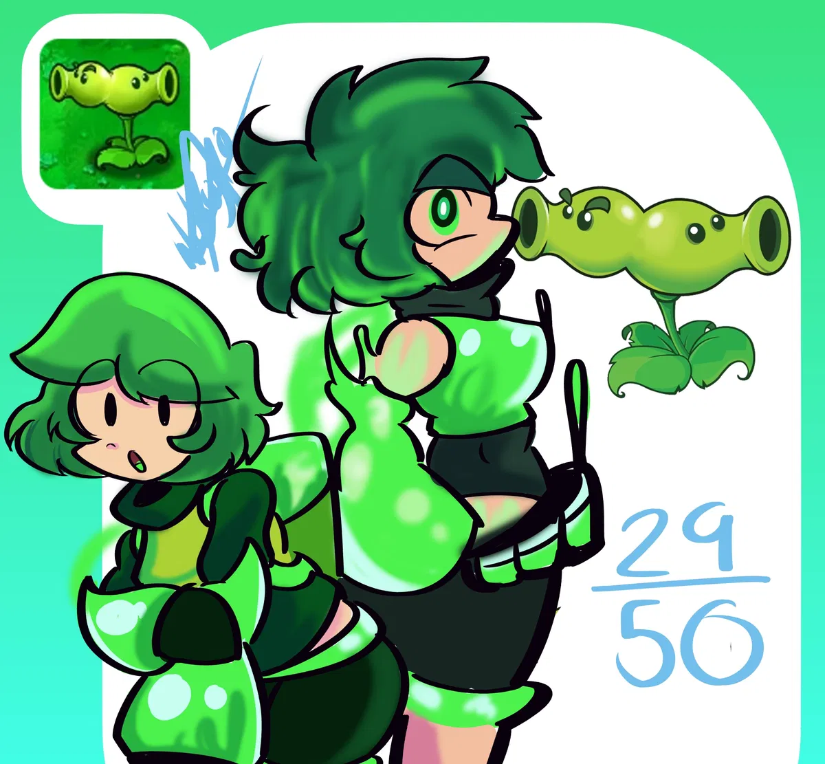 Avatar of Split Pea-Gelm (PvZ: GIRLS VS ZOMBIES AU)