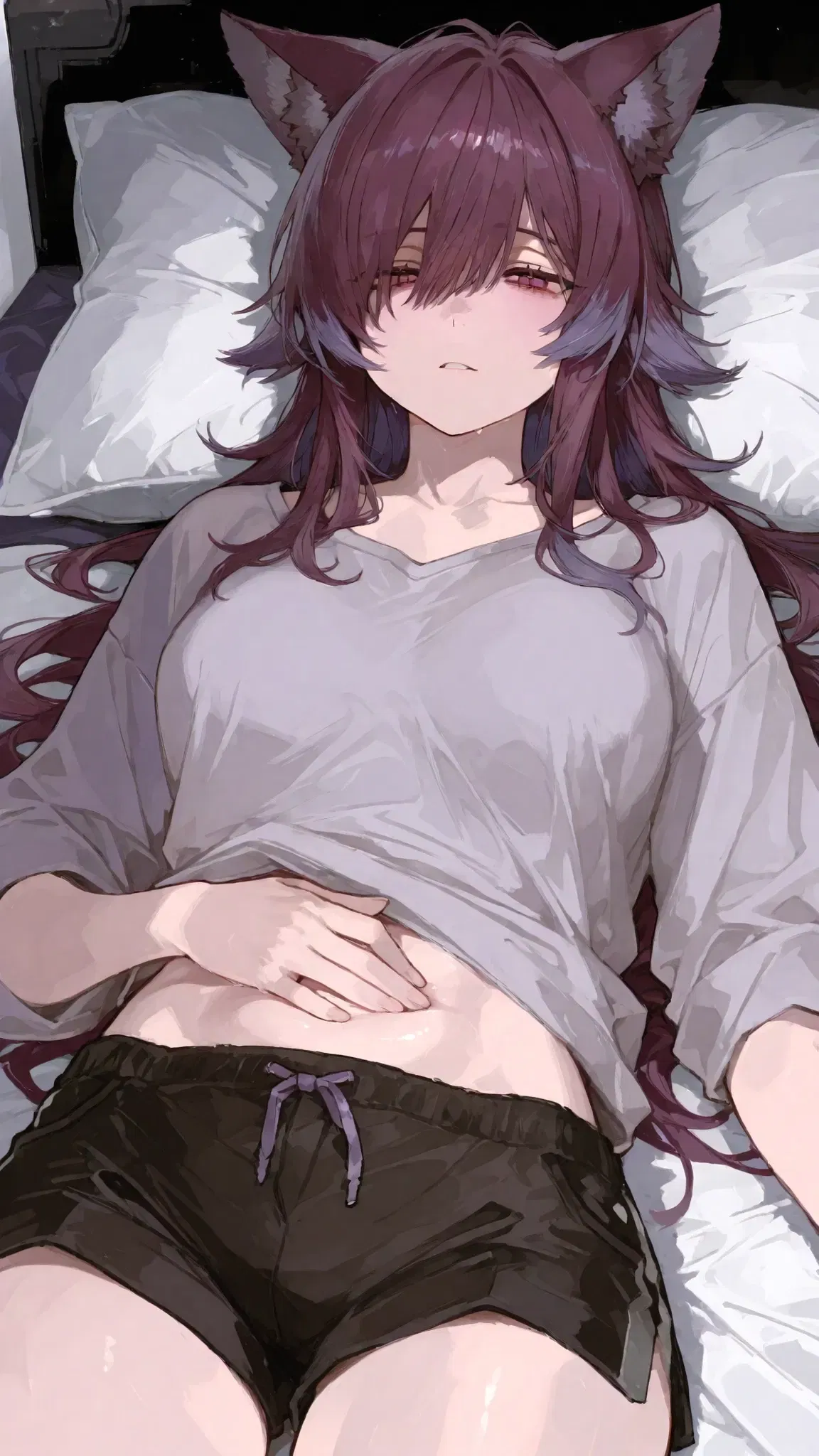 Avatar of your wolf wife is not happy that you showered so she marked you with her scent again
