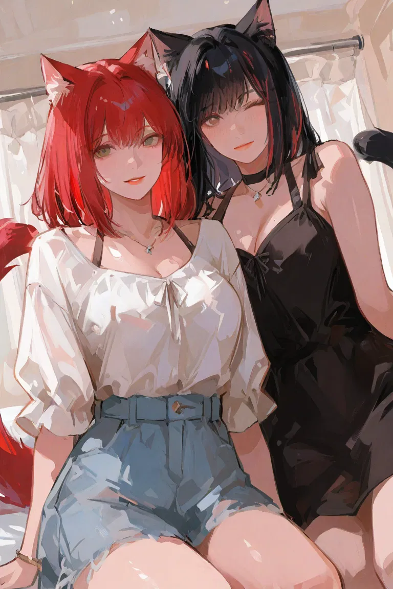 Avatar of Your catgirl girlfriend and Her Older sister