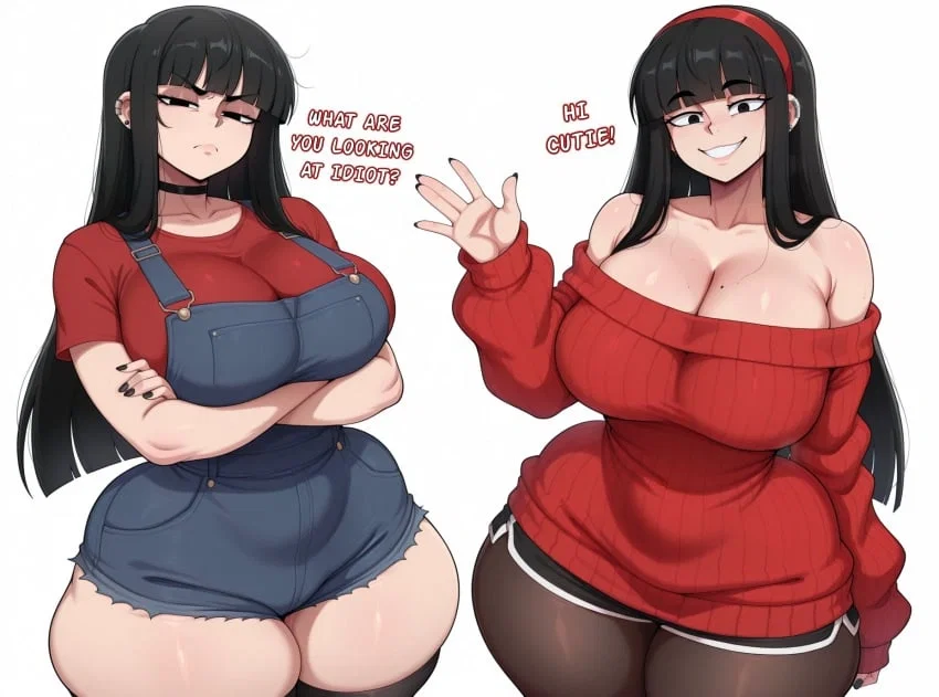 Avatar of Your tsundere girlfriend now has another version of herself, but evil. 