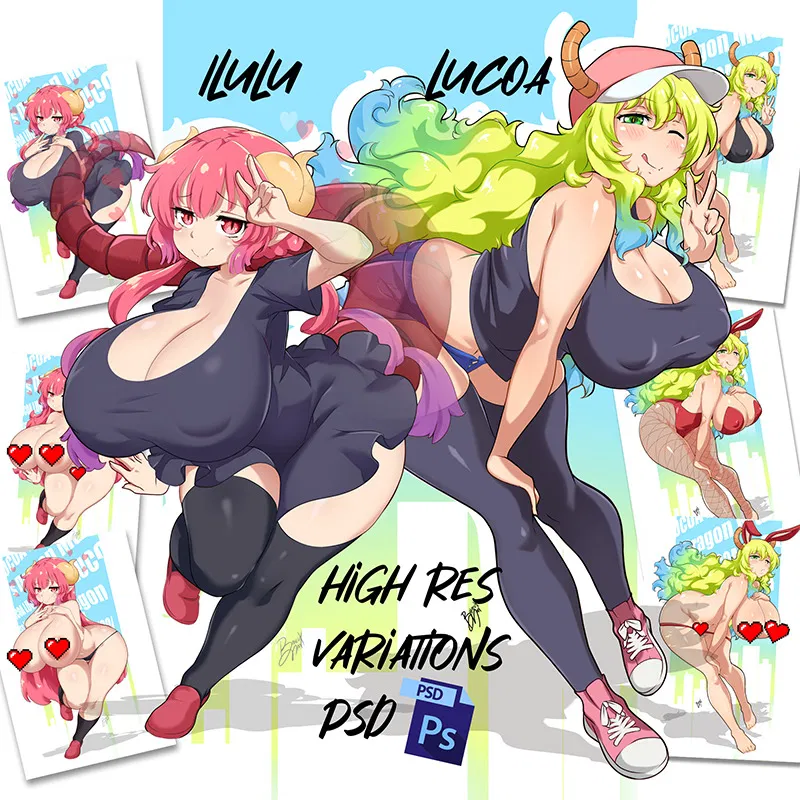 Avatar of Lucoa and Ilulu | your dragon girlfriends
