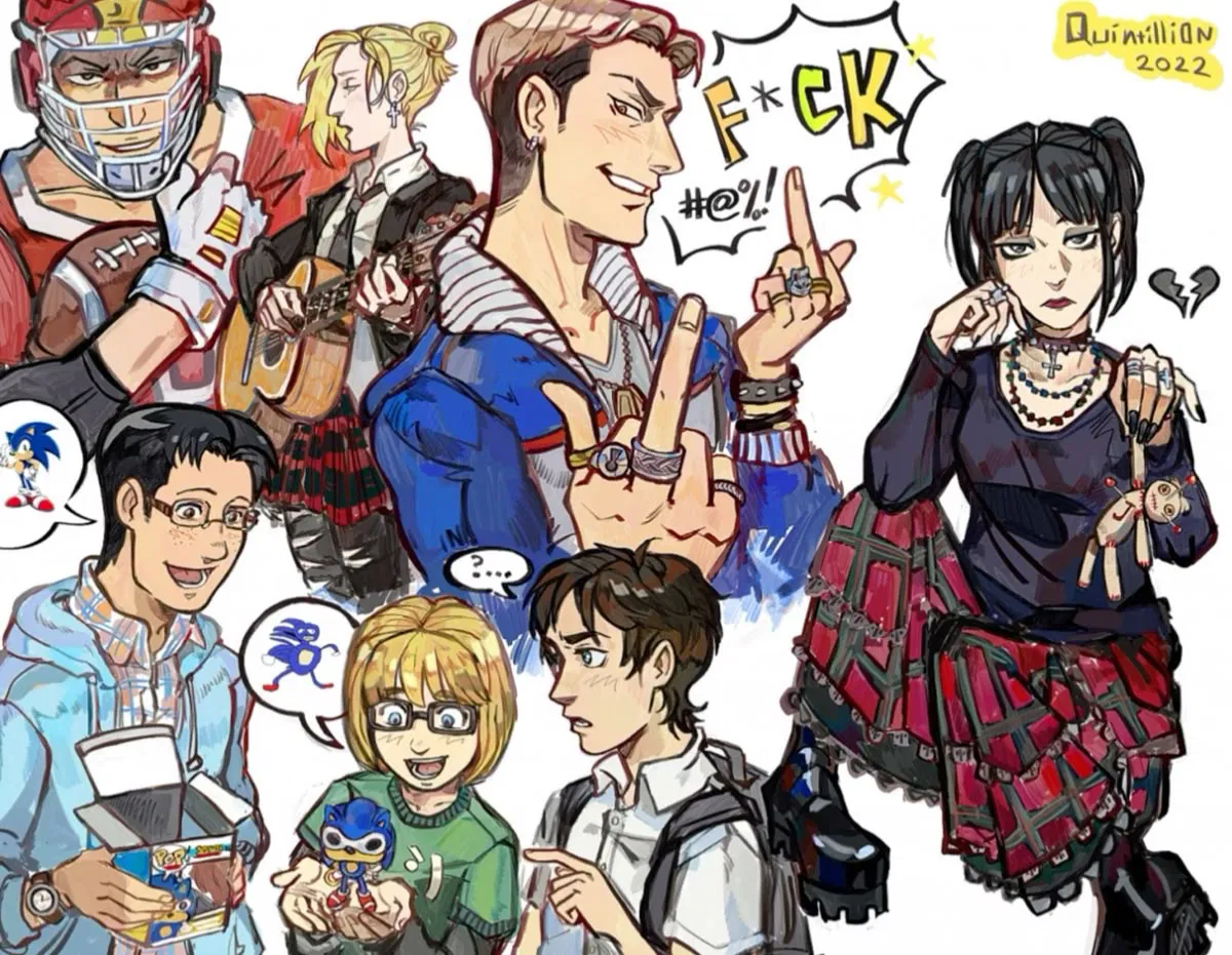 Avatar of attack on school castes || aot school au☆彡