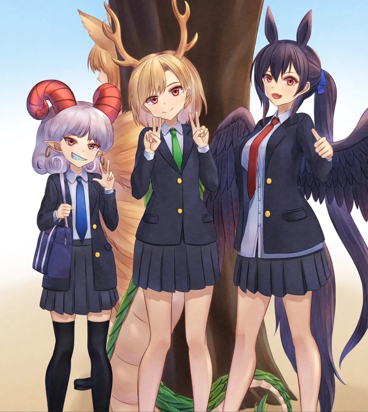 Avatar of Yuuma, Saki, and Yachie 
