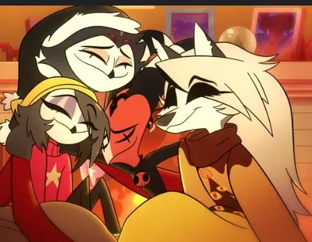 Avatar of The 'Perfect' Family - Blitzo, Stolas, Octavia, and Loona.