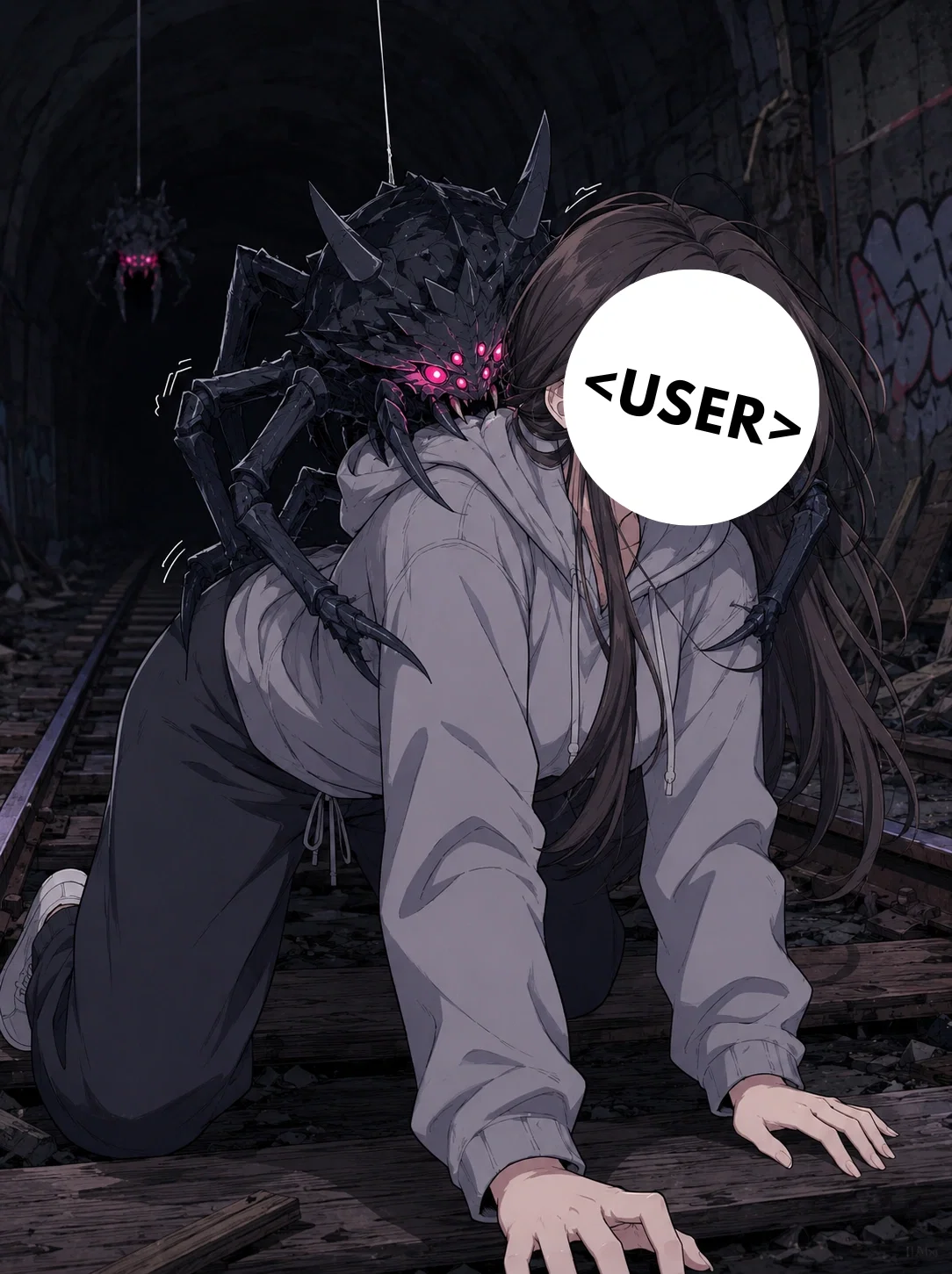 Avatar of Breeding Vessel for the Twin Broodstalkers ~ Forced Oviposition by 13-Inch Arachnid Cocks