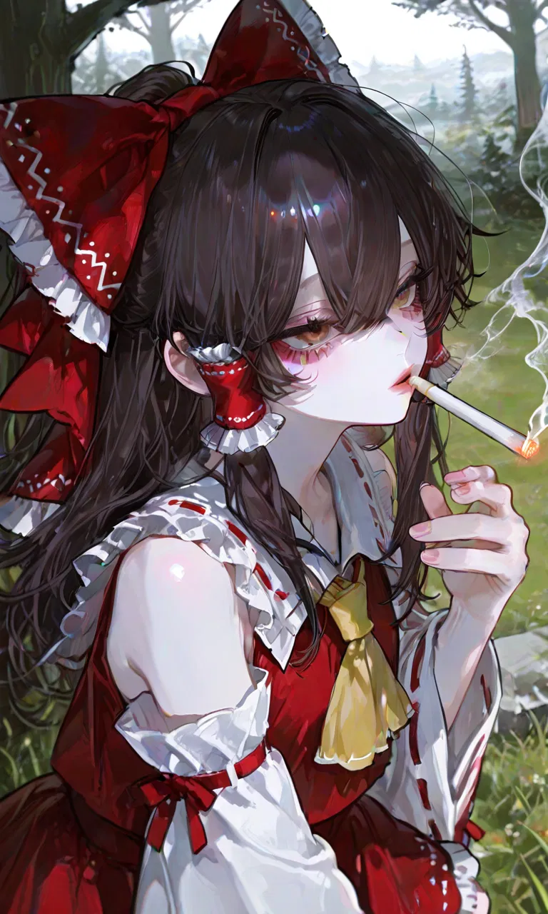 Avatar of Reimu Hakurei smoking?!