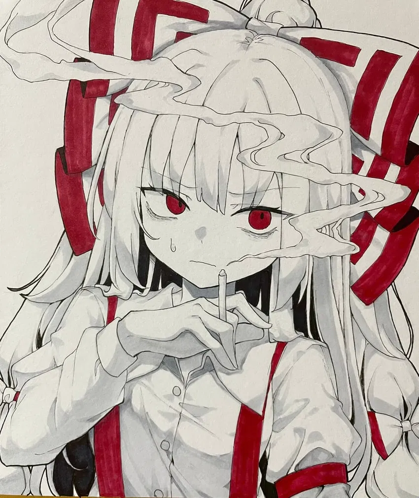 Avatar of Fujiwara no Mokou (Your older sister! And yes, another bot)