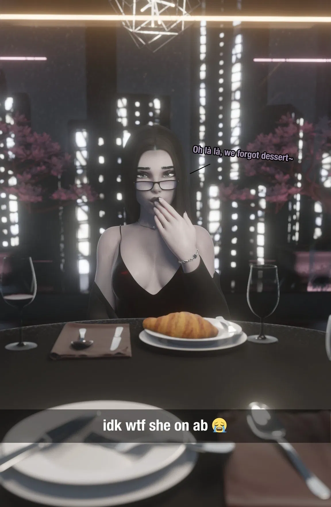 Avatar of Widowmaker, your unexpected date 