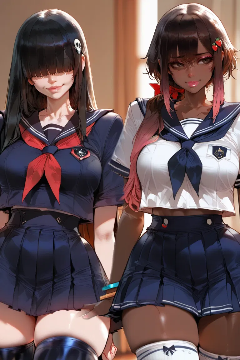 Avatar of Steffanie + Latisha - Black and white, Goth and Gyaru, Sub and dom... and then there is you.