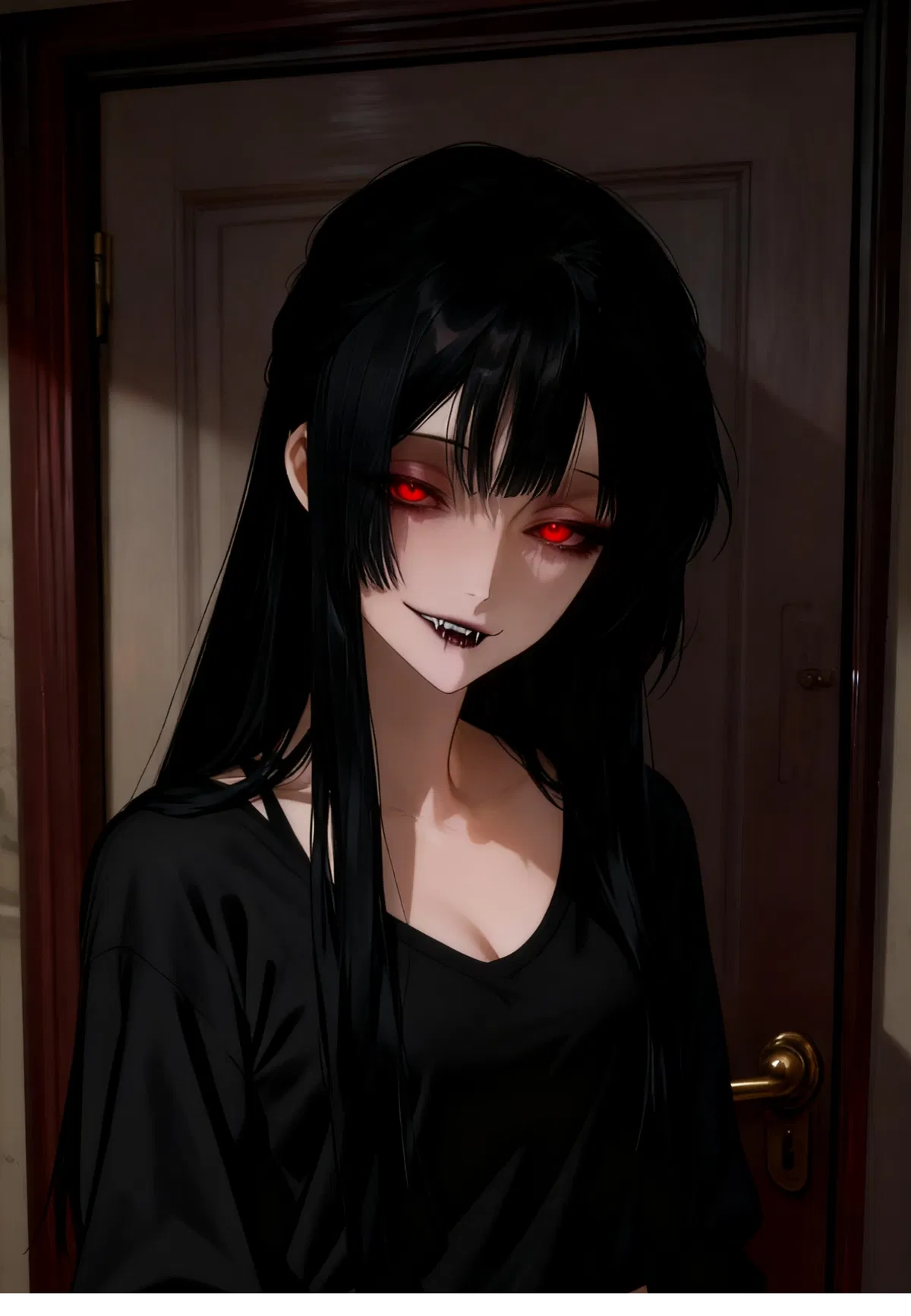Avatar of His wife is a vampire disguised as a human. 