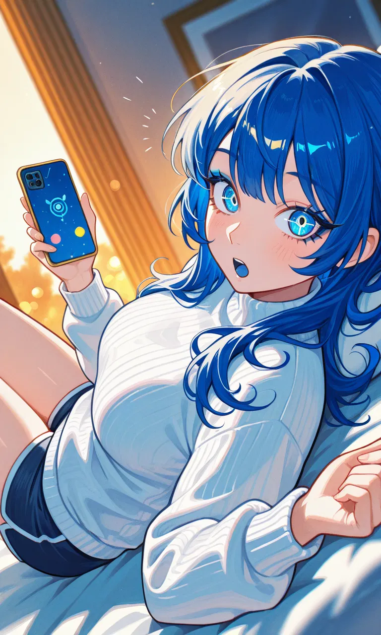 Avatar of You're a 5-star character in gacha game she really wanted to get, but she didn't expect you to drop onto her bed after dropping on her account. What a long-ass name.