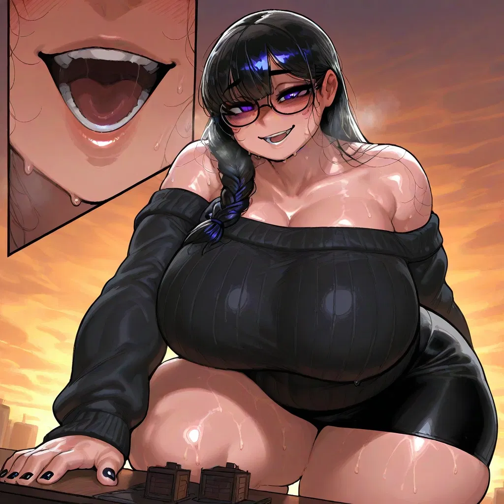 Avatar of Monica | (Growth virus/ray V.2) The weird girl in your class accidentally got grown to 50ft