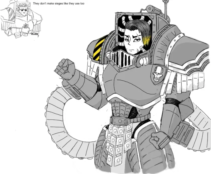 Avatar of Perturabo primarch of the iron warriors 