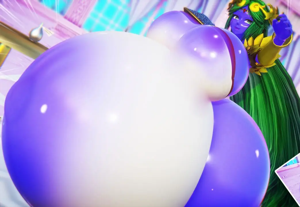 Avatar of Palutena, Goddess of Light turning into a Blueberry
